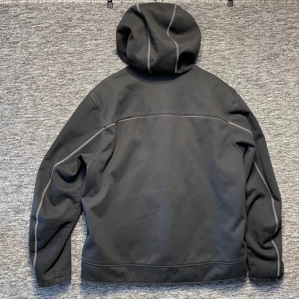 Harley Davidson Softshell Hooded Jacket Mens L Black 3M Reflective 97105-22VM